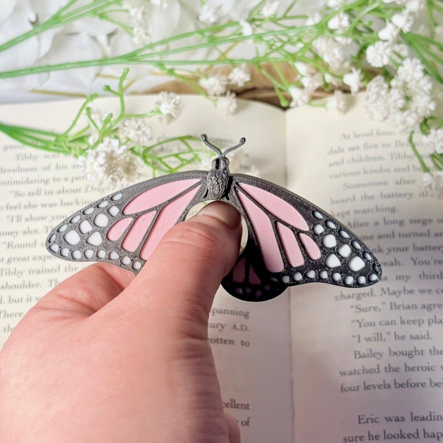 Butterfly 3d Printed Thumb Book Holder - Awfullynerdy.co