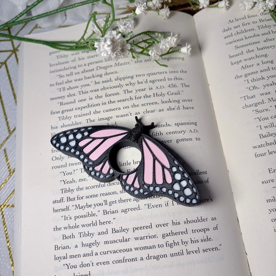 Butterfly 3d Printed Thumb Book Holder - Awfullynerdy.co