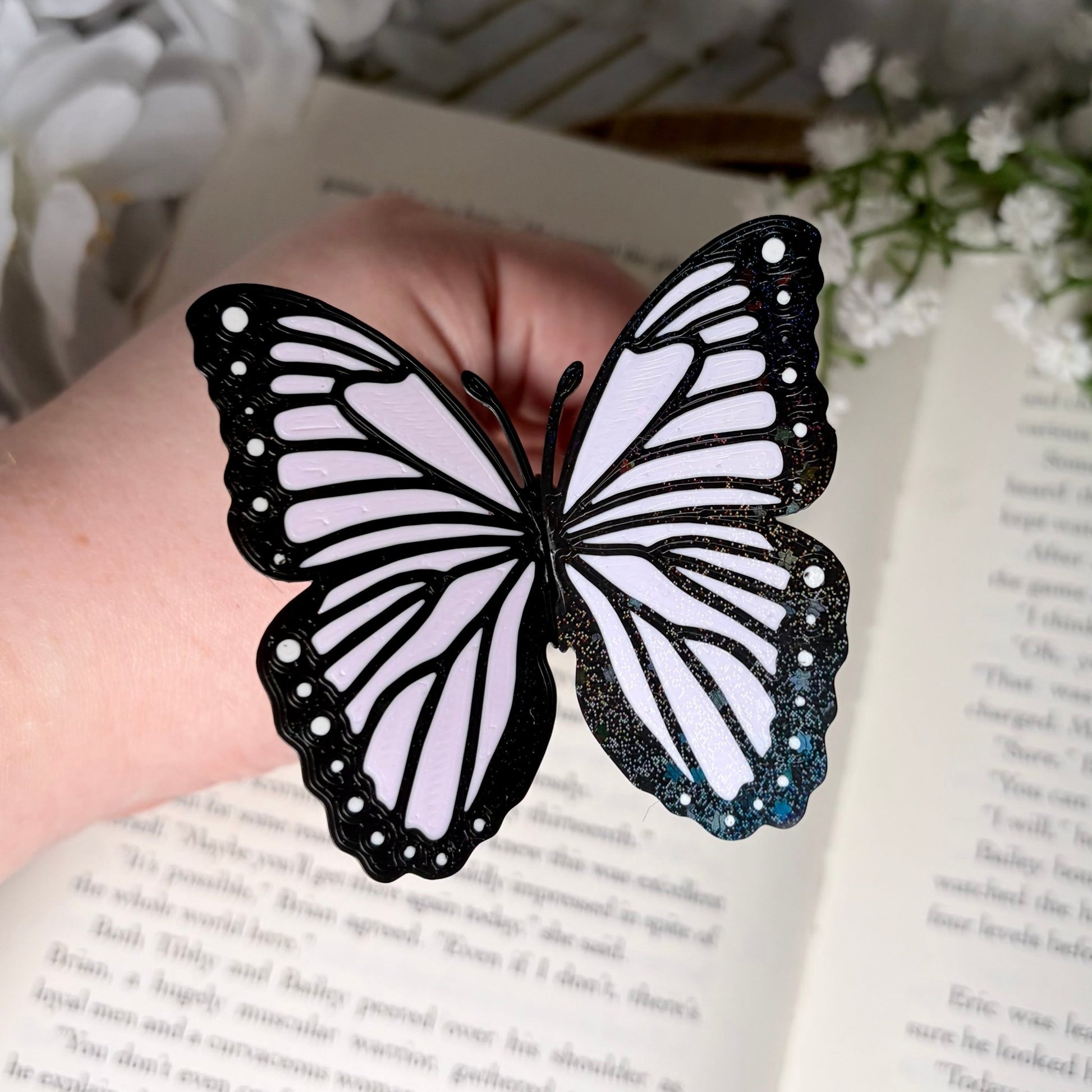 Butterfly Bookmark | 3D Printed Butterfly Bookmark | Sparkle Finish | Foldable Book Lover Gift - Awfullynerdy.co