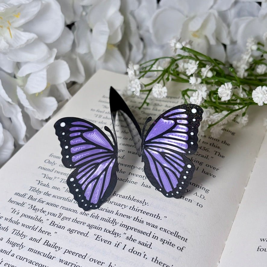 Butterfly Bookmark | 3D Printed Butterfly Bookmark | Sparkle Finish | Foldable Book Lover Gift - Awfullynerdy.co