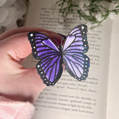 Butterfly Bookmark | 3D Printed Butterfly Bookmark | Sparkle Finish | Foldable Book Lover Gift - Awfullynerdy.co
