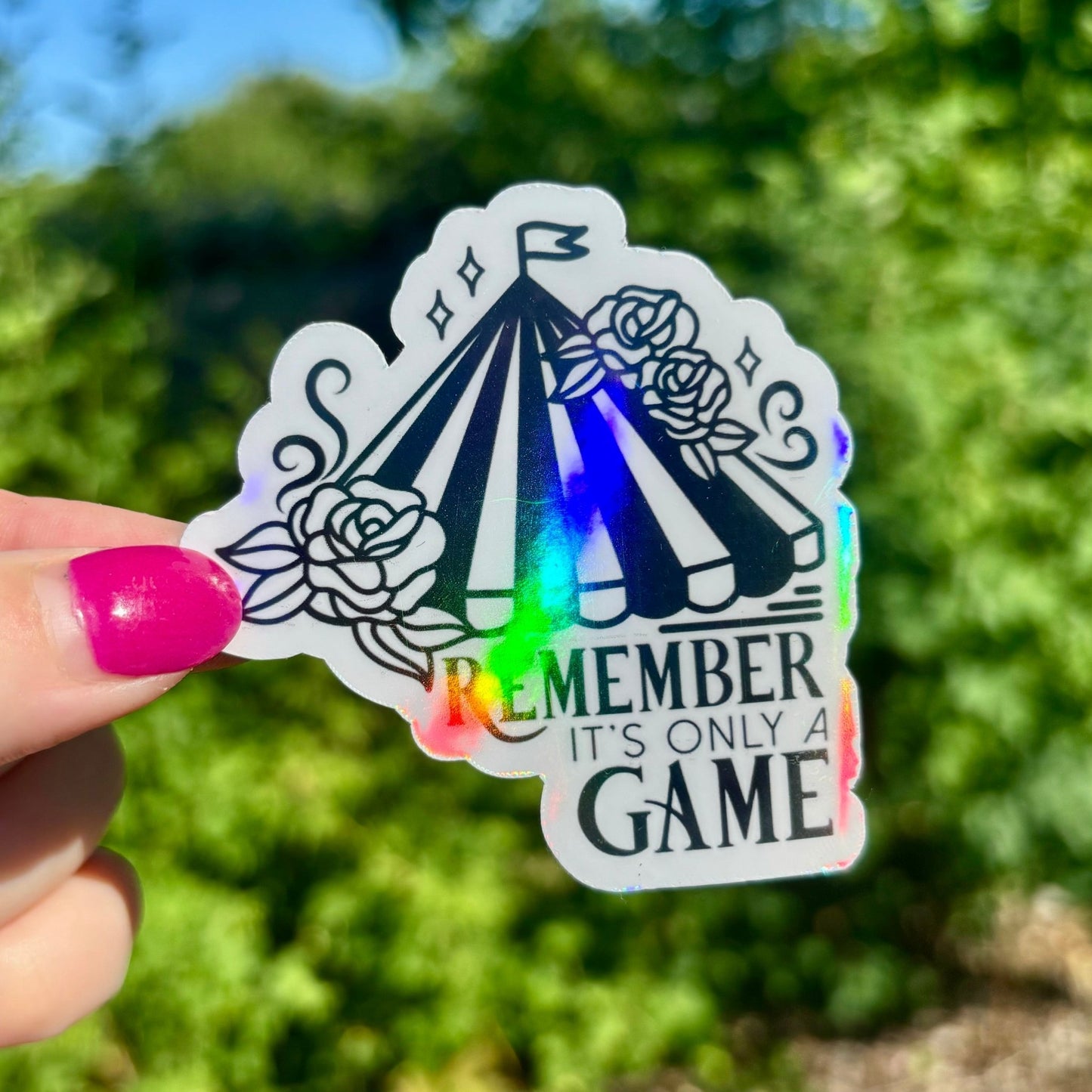 Caraval Remember It's Only a Game Sticker - Awfullynerdy.co