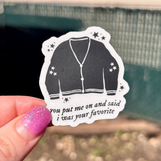 Cardigan Clear Sticker - Awfullynerdy.co