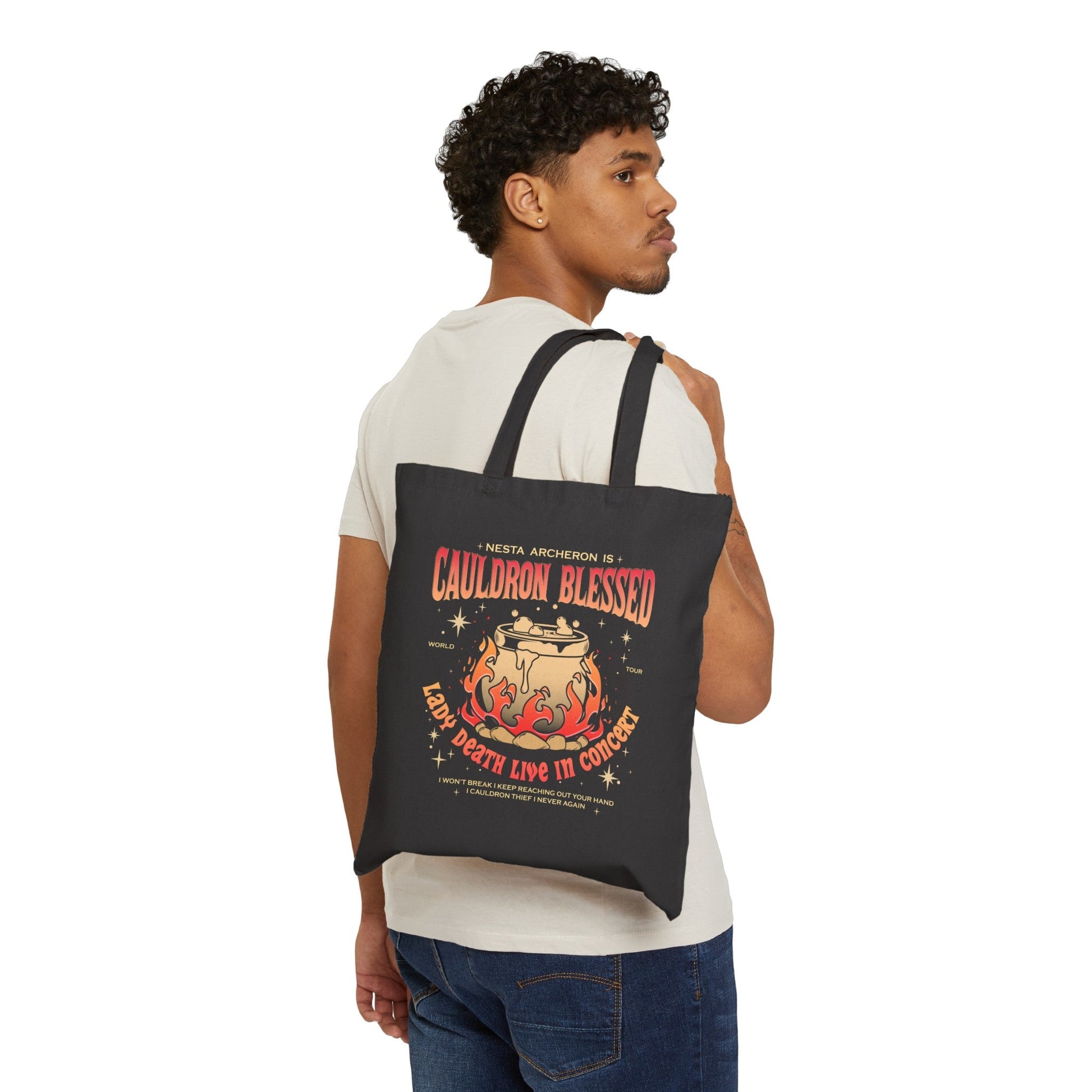 Cauldron Blessed Cotton Canvas Tote Bag - Awfullynerdy.co