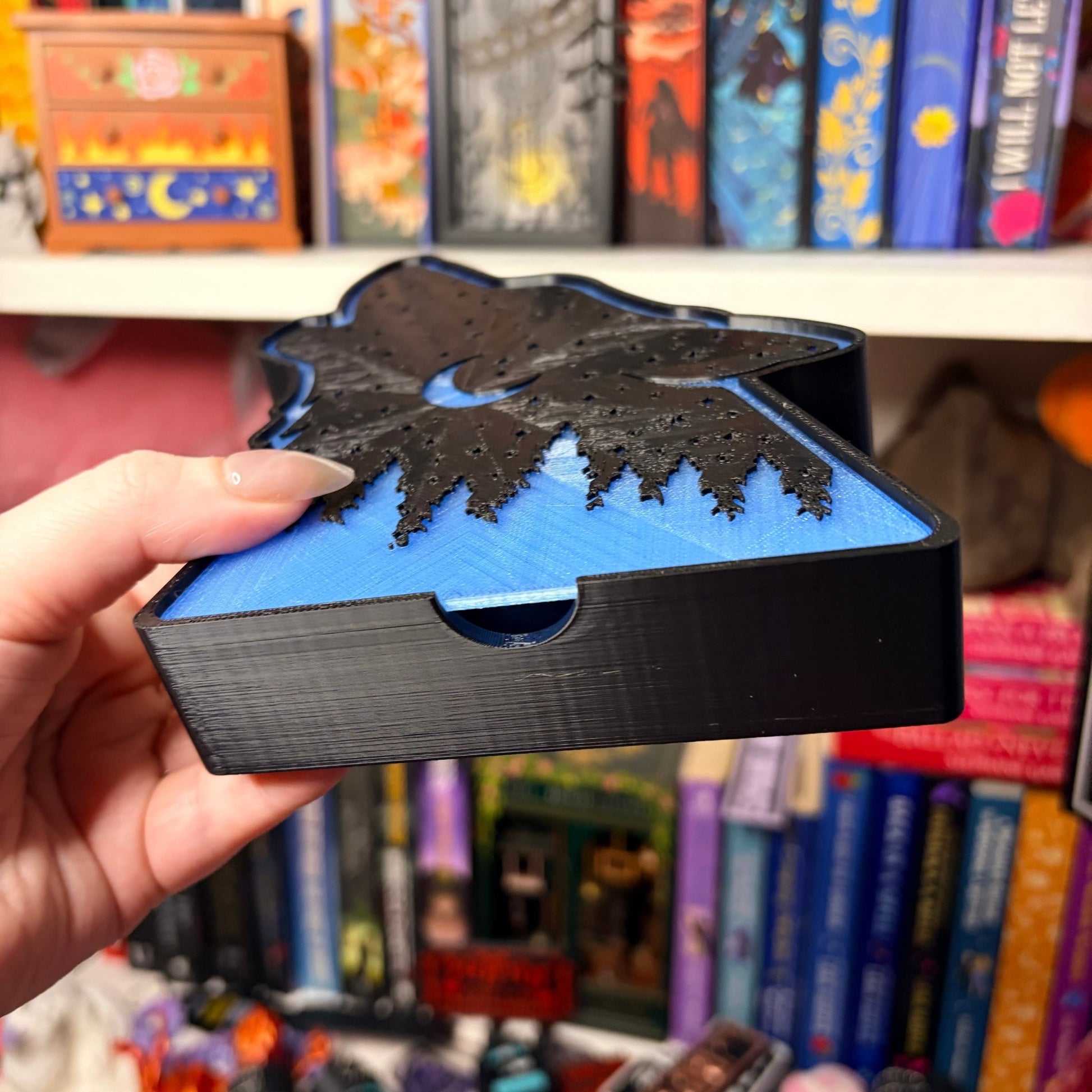 Celestial Wolf Light Up Book Nook - Awfullynerdy.co