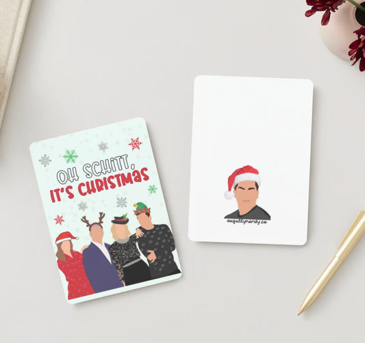 Christmas Postcard - Oh Schidtt It's Christmas - Dual Sided - Awfullynerdy.co