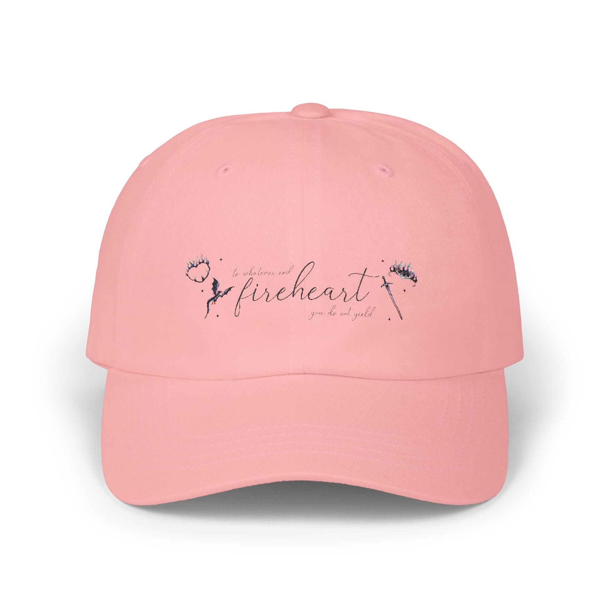 Classic Fireheart Dad Cap, Relaxed White Baseball Hat, Gift for Fathers Day, Casual Everyday Wear, Adjustable Dad Hat - Awfullynerdy.co