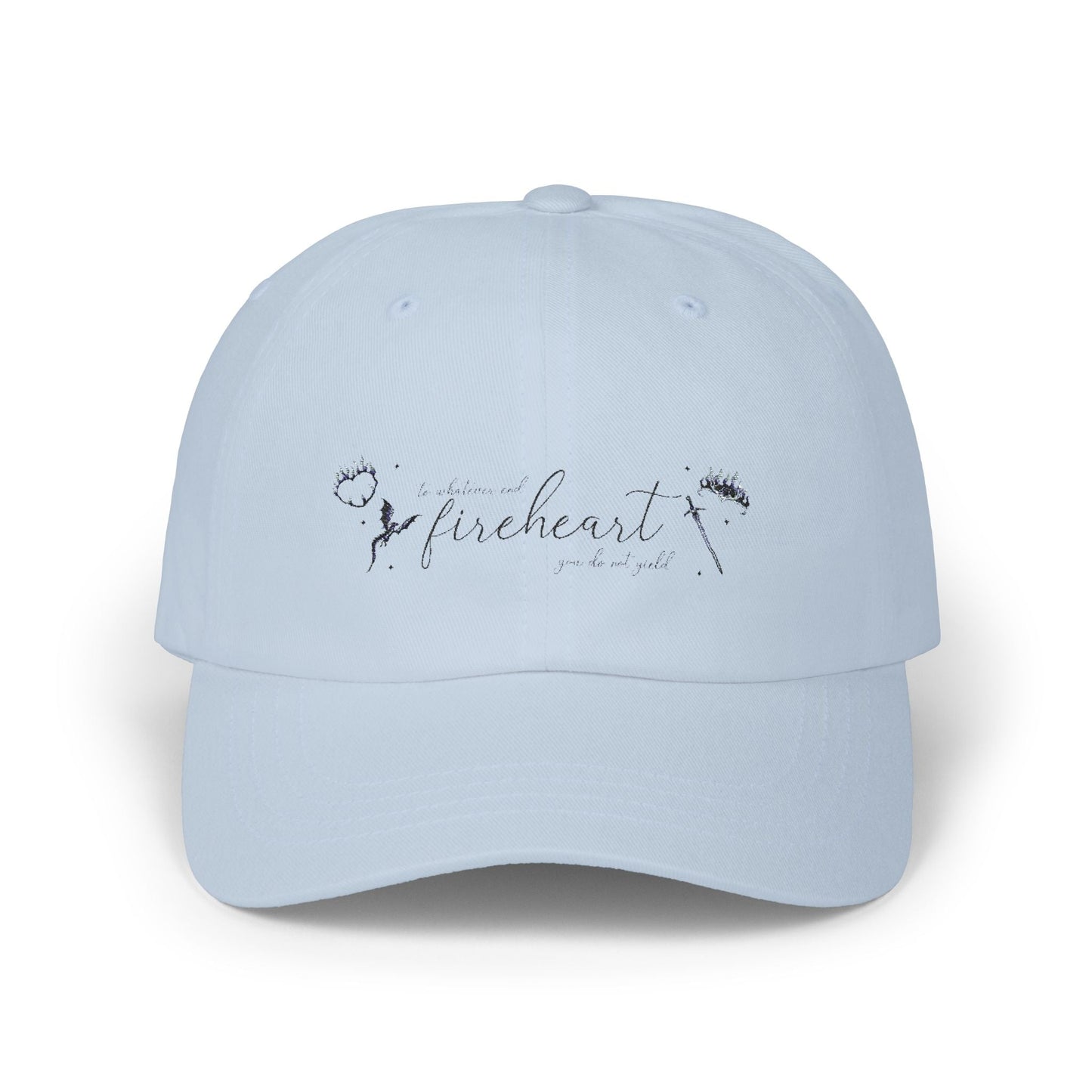 Classic Fireheart Dad Cap, Relaxed White Baseball Hat, Gift for Fathers Day, Casual Everyday Wear, Adjustable Dad Hat - Awfullynerdy.co