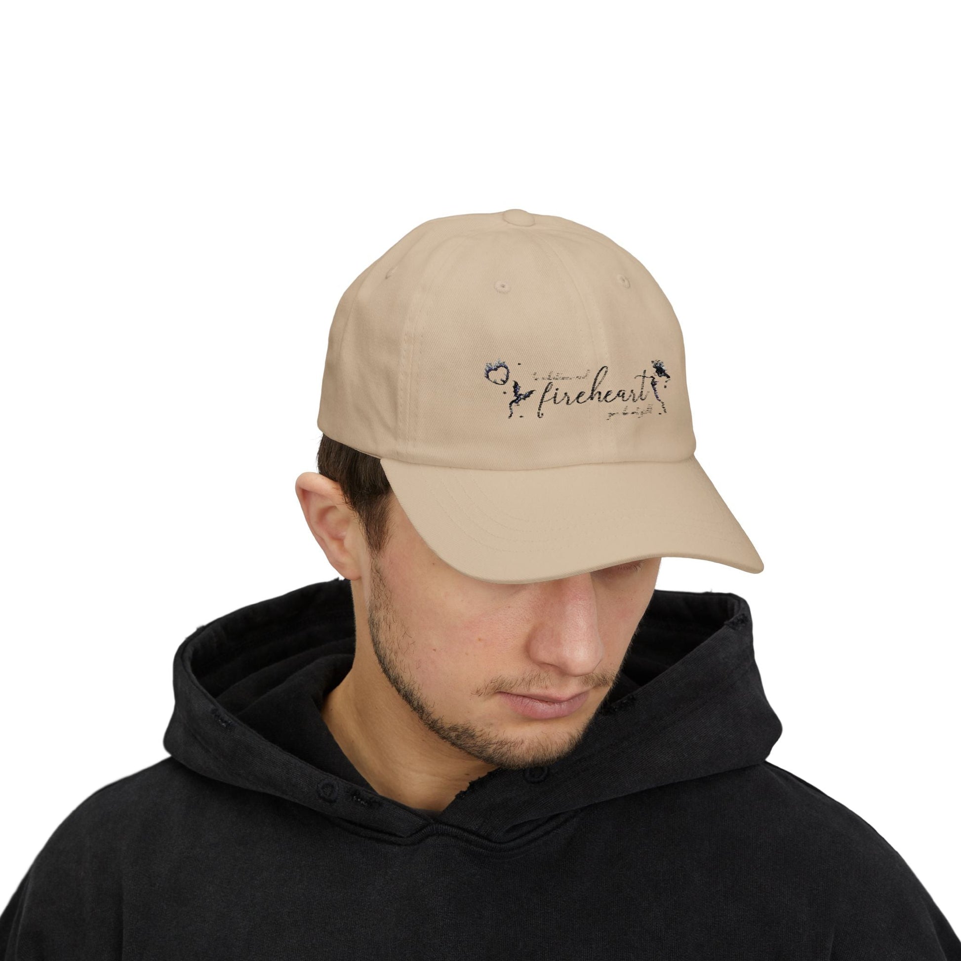 Classic Fireheart Dad Cap, Relaxed White Baseball Hat, Gift for Fathers Day, Casual Everyday Wear, Adjustable Dad Hat - Awfullynerdy.co