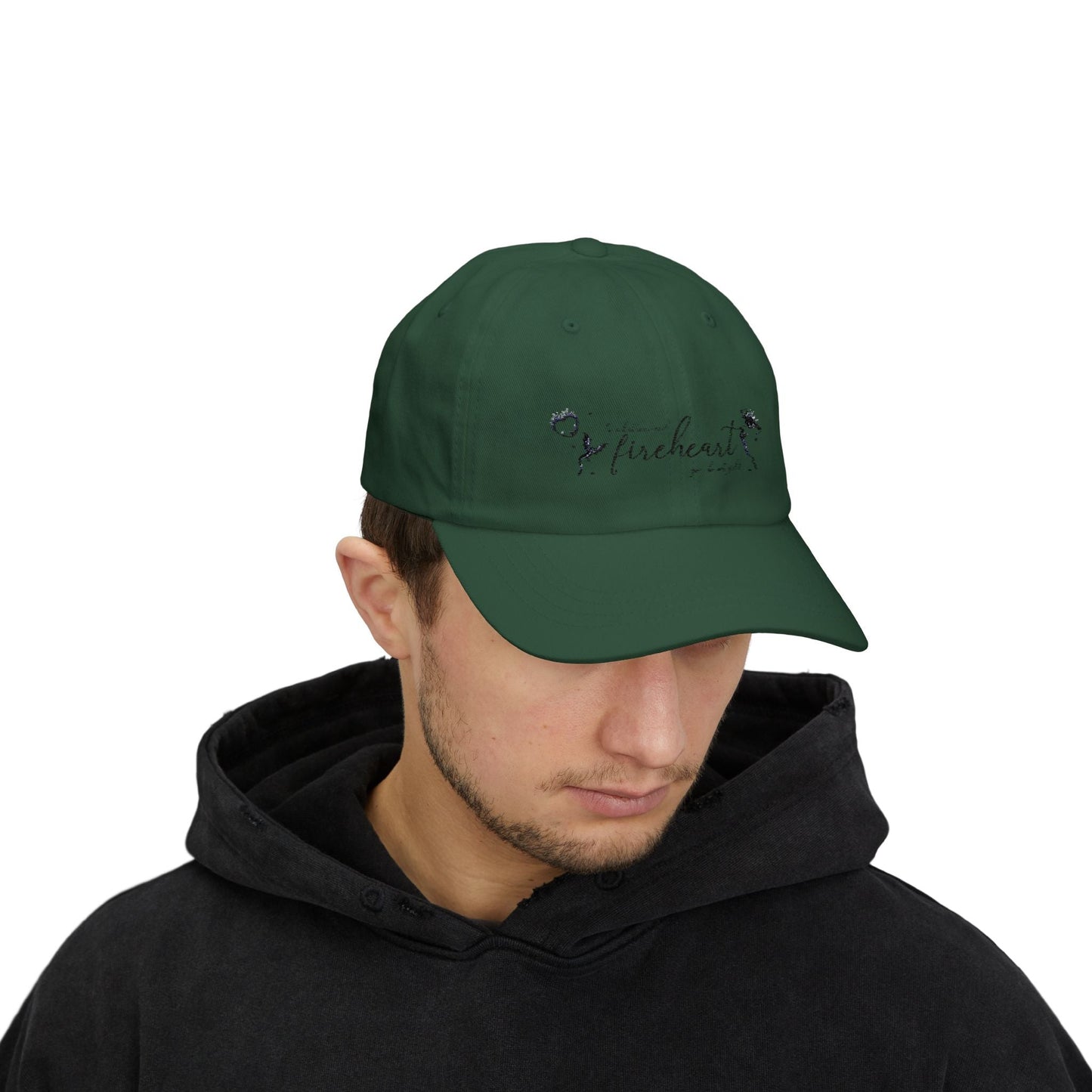 Classic Fireheart Dad Cap, Relaxed White Baseball Hat, Gift for Fathers Day, Casual Everyday Wear, Adjustable Dad Hat - Awfullynerdy.co