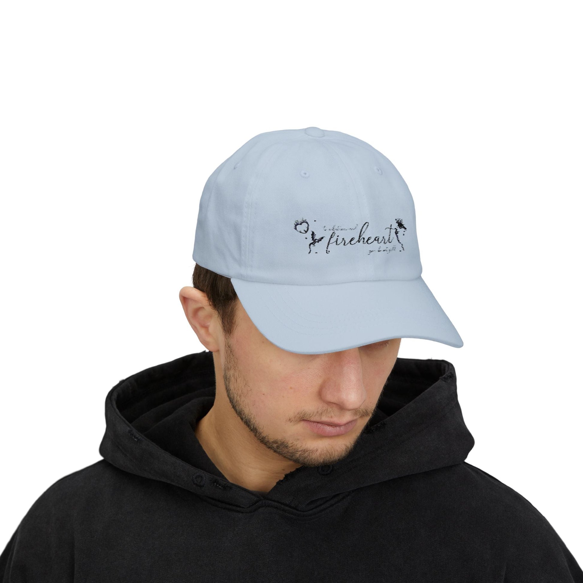 Classic Fireheart Dad Cap, Relaxed White Baseball Hat, Gift for Fathers Day, Casual Everyday Wear, Adjustable Dad Hat - Awfullynerdy.co