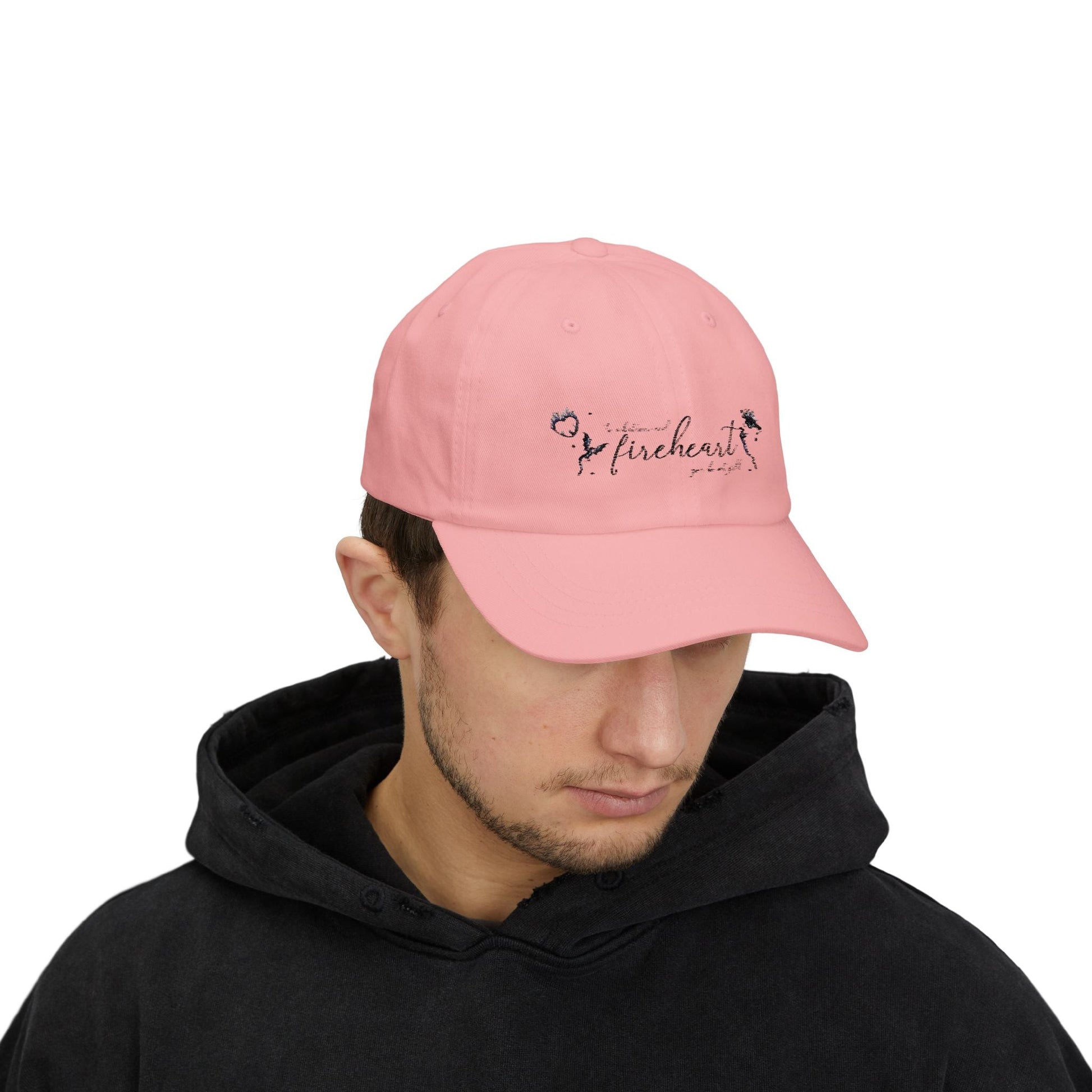 Classic Fireheart Dad Cap, Relaxed White Baseball Hat, Gift for Fathers Day, Casual Everyday Wear, Adjustable Dad Hat - Awfullynerdy.co