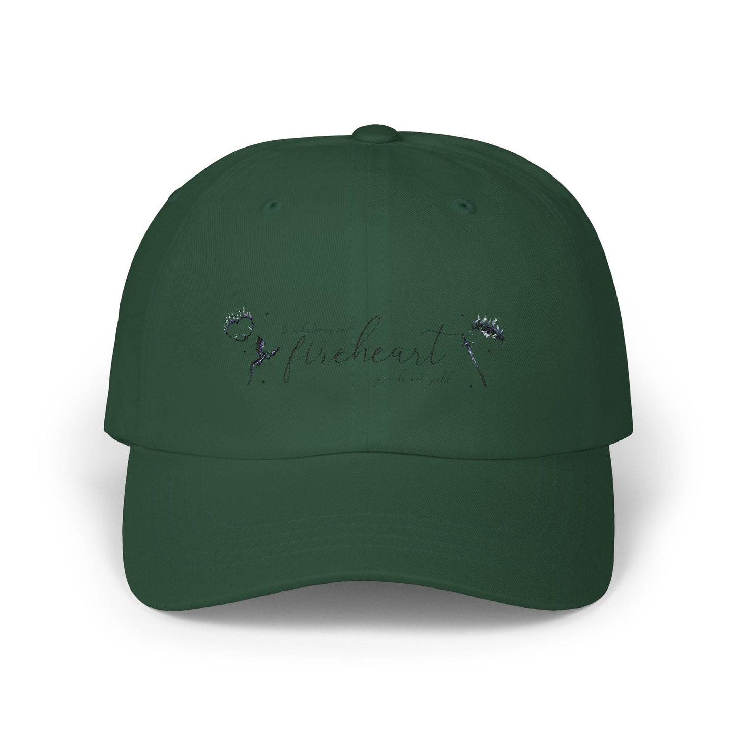 Classic Fireheart Dad Cap, Relaxed White Baseball Hat, Gift for Fathers Day, Casual Everyday Wear, Adjustable Dad Hat - Awfullynerdy.co