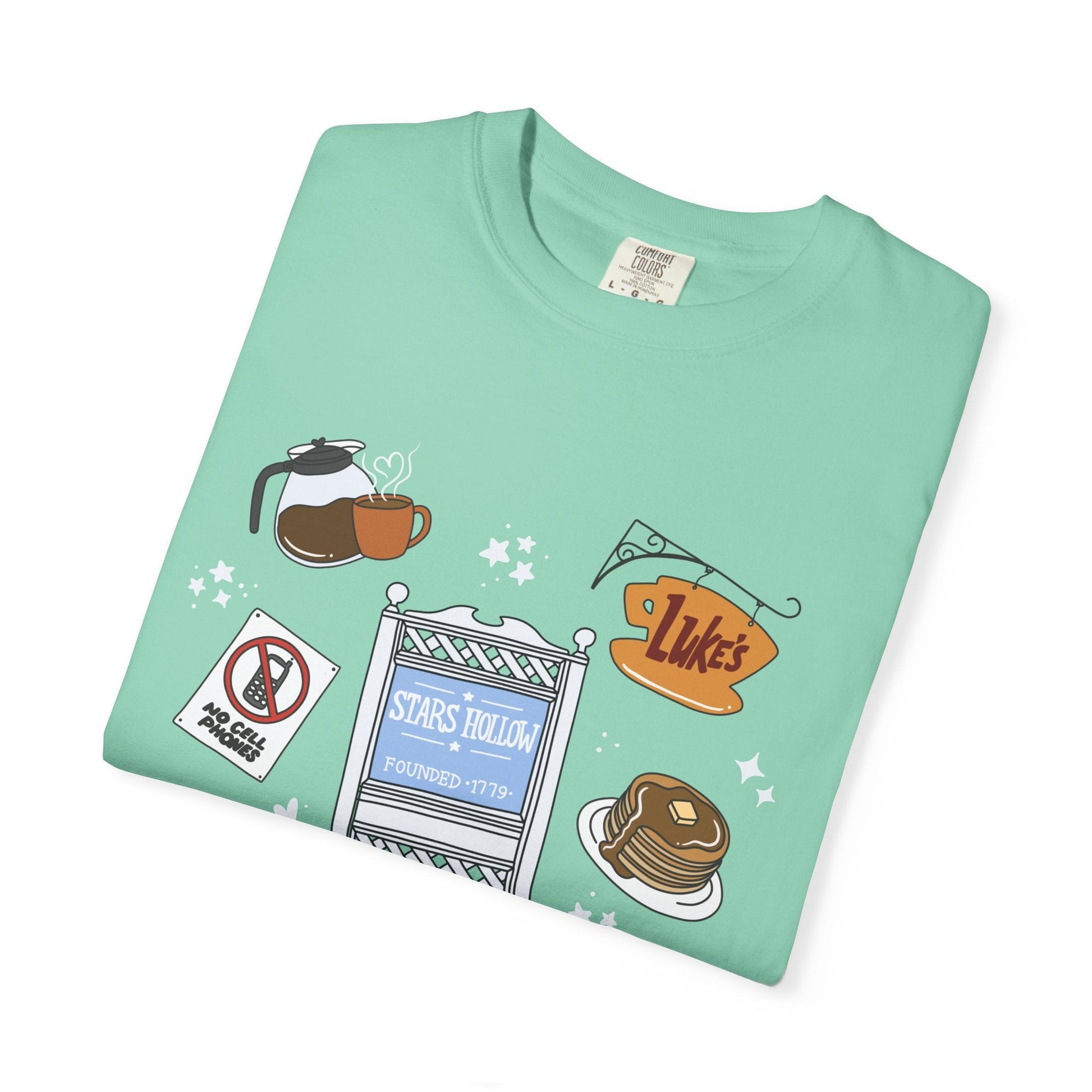 Coffee Lover T-Shirt - Mentally I'm Drinking Coffee at Luke's - Awfullynerdy.co