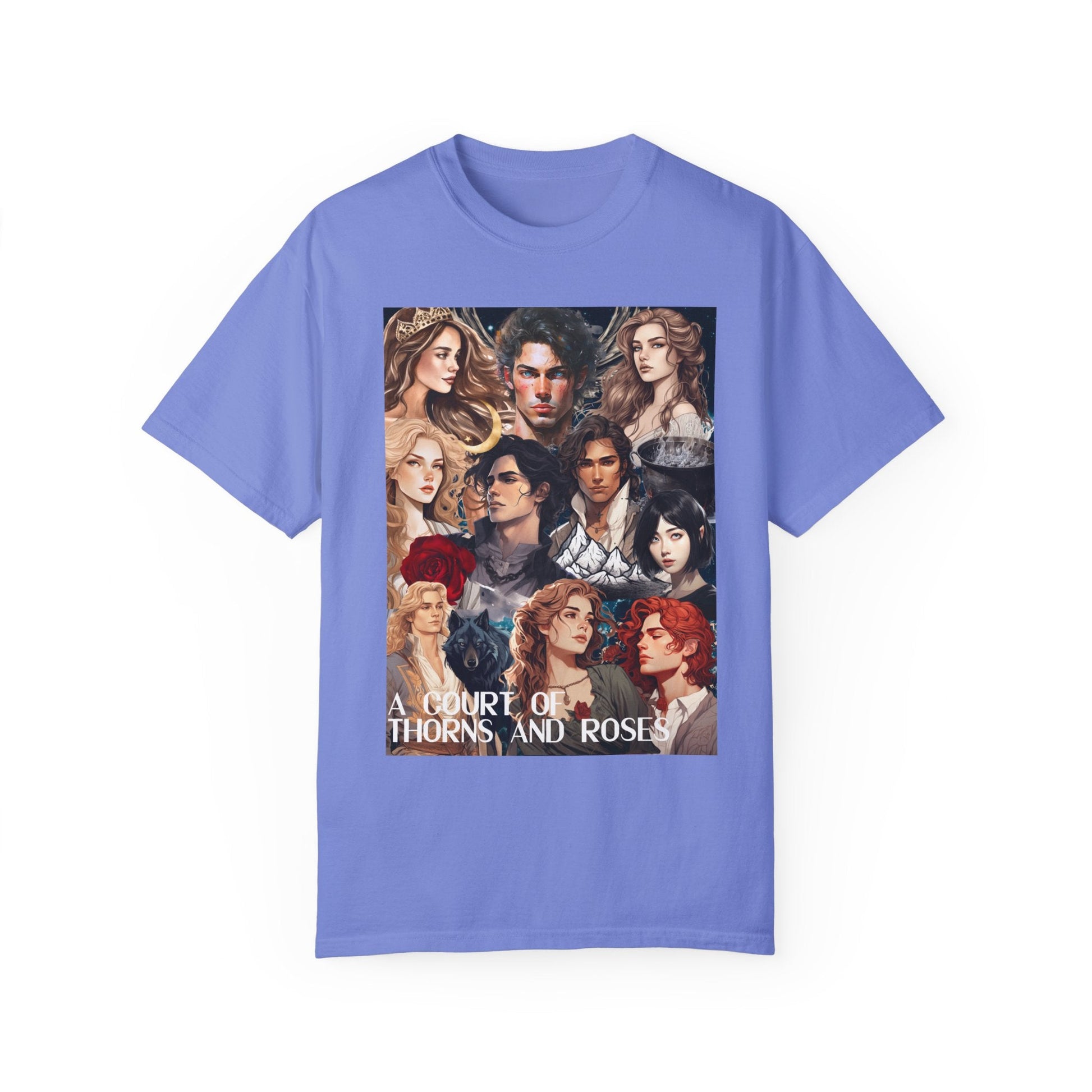 Comfort Colors A Court of Thorns and Roses Collage Unisex Garment - Dyed T - shirt - Awfullynerdy.co