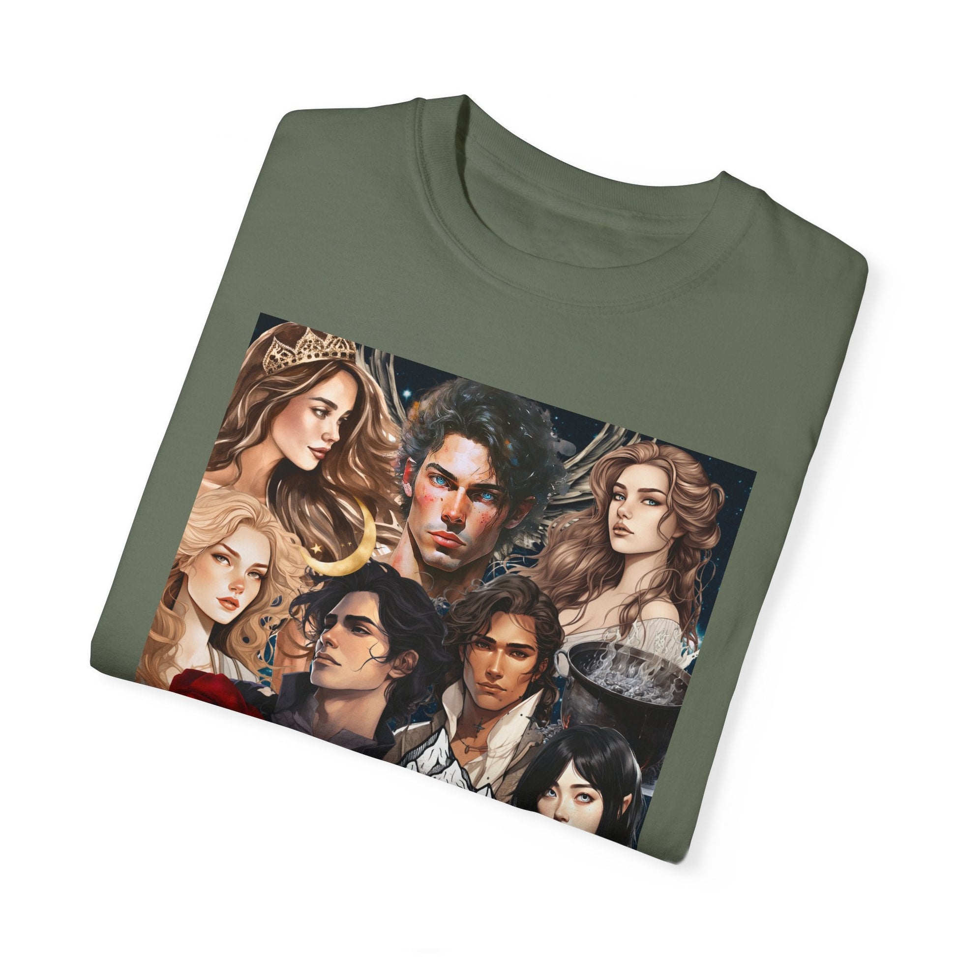 Comfort Colors A Court of Thorns and Roses Collage Unisex Garment - Dyed T - shirt - Awfullynerdy.co