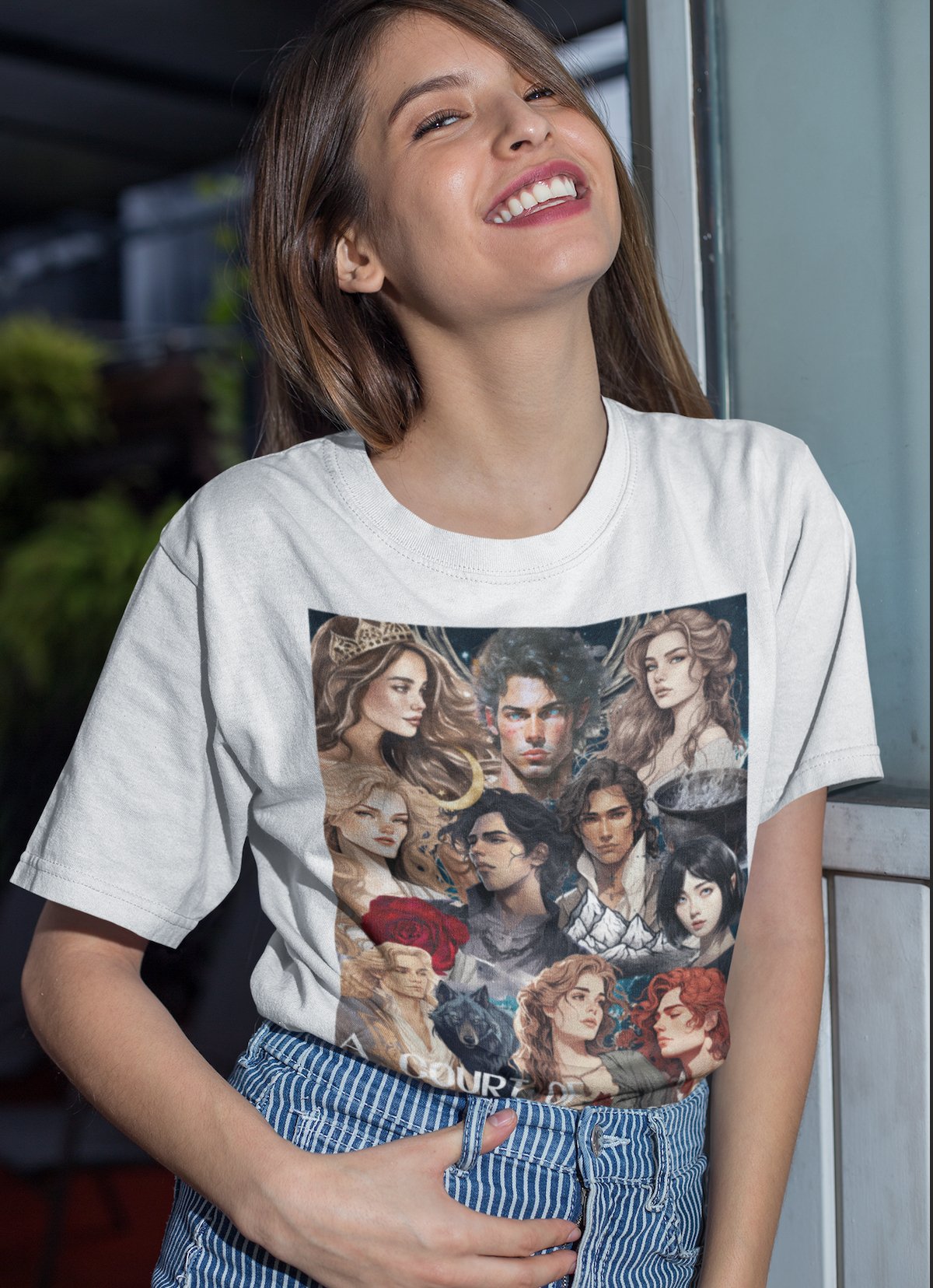 Comfort Colors A Court of Thorns and Roses Collage Unisex Garment - Dyed T - shirt - Awfullynerdy.co
