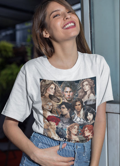 Comfort Colors A Court of Thorns and Roses Collage Unisex Garment - Dyed T - shirt - Awfullynerdy.co