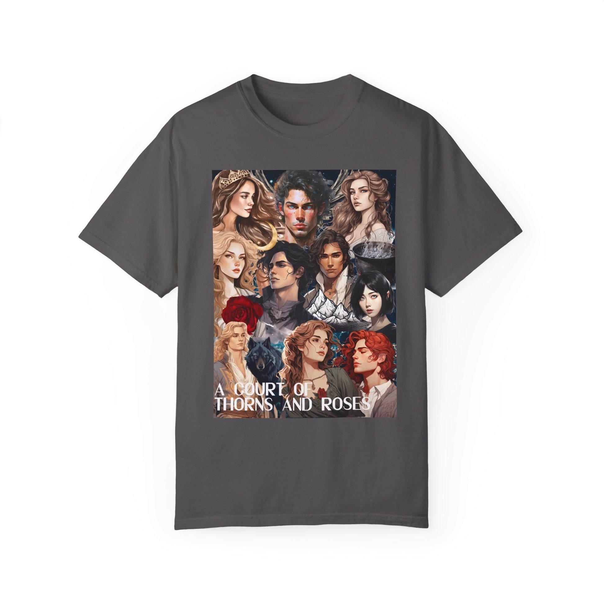 Comfort Colors A Court of Thorns and Roses Collage Unisex Garment - Dyed T - shirt - Awfullynerdy.co