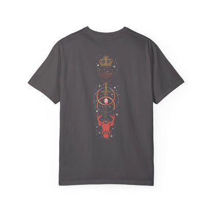 Comfort Colors Throne of Glass Fire Breathing B Queen Dual - Sided Garment - Dyed T - shirt - Awfullynerdy.co