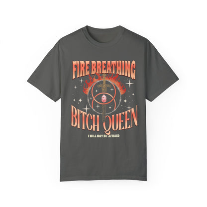 Comfort Colors Throne of Glass Fire Breathing B Queen Dual - Sided Garment - Dyed T - shirt - Awfullynerdy.co