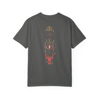 Comfort Colors Throne of Glass Fire Breathing B Queen Dual - Sided Garment - Dyed T - shirt - Awfullynerdy.co