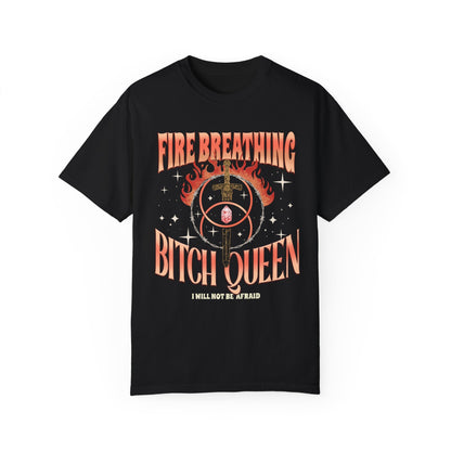 Comfort Colors Throne of Glass Fire Breathing B Queen Dual - Sided Garment - Dyed T - shirt - Awfullynerdy.co