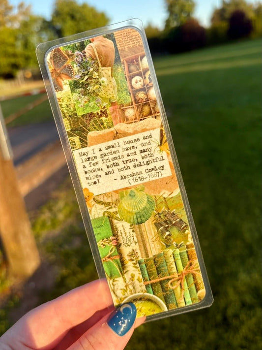 Cottagecore Collage Dual - Sided Cardstock Bookmark - Awfullynerdy.co