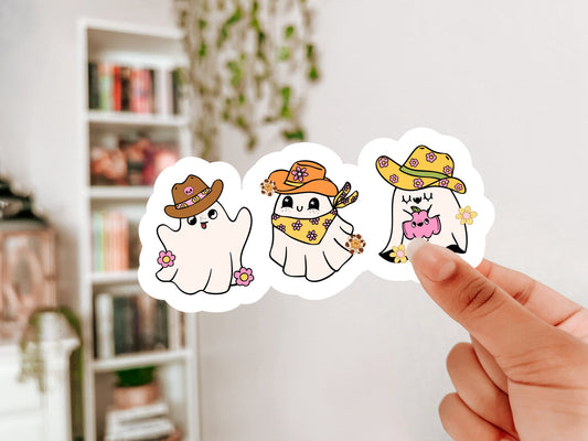 Cowboy Ghosts Sticker - Awfullynerdy.co