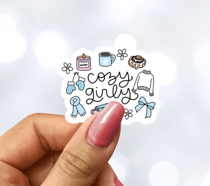 Cozy Girly Snowflake Sparkle Sticker - Awfullynerdy.co