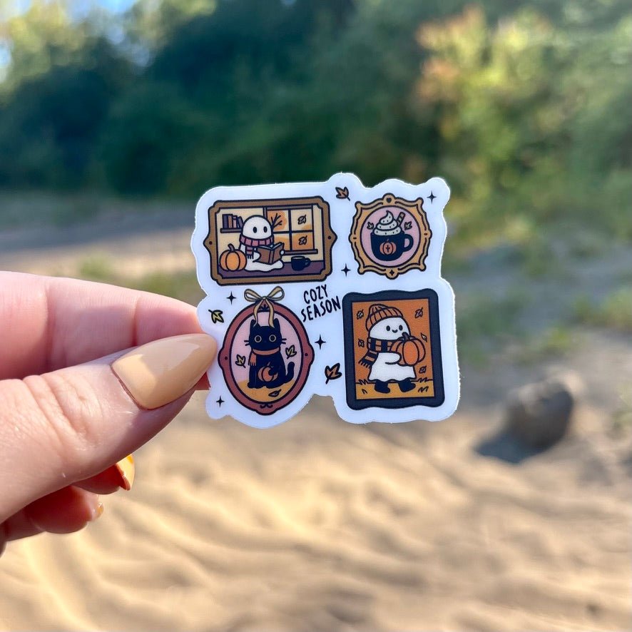 Cozy Season Ghost Photos Sticker - Awfullynerdy.co