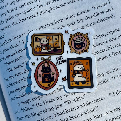 Cozy Season Ghost Photos Sticker - Awfullynerdy.co