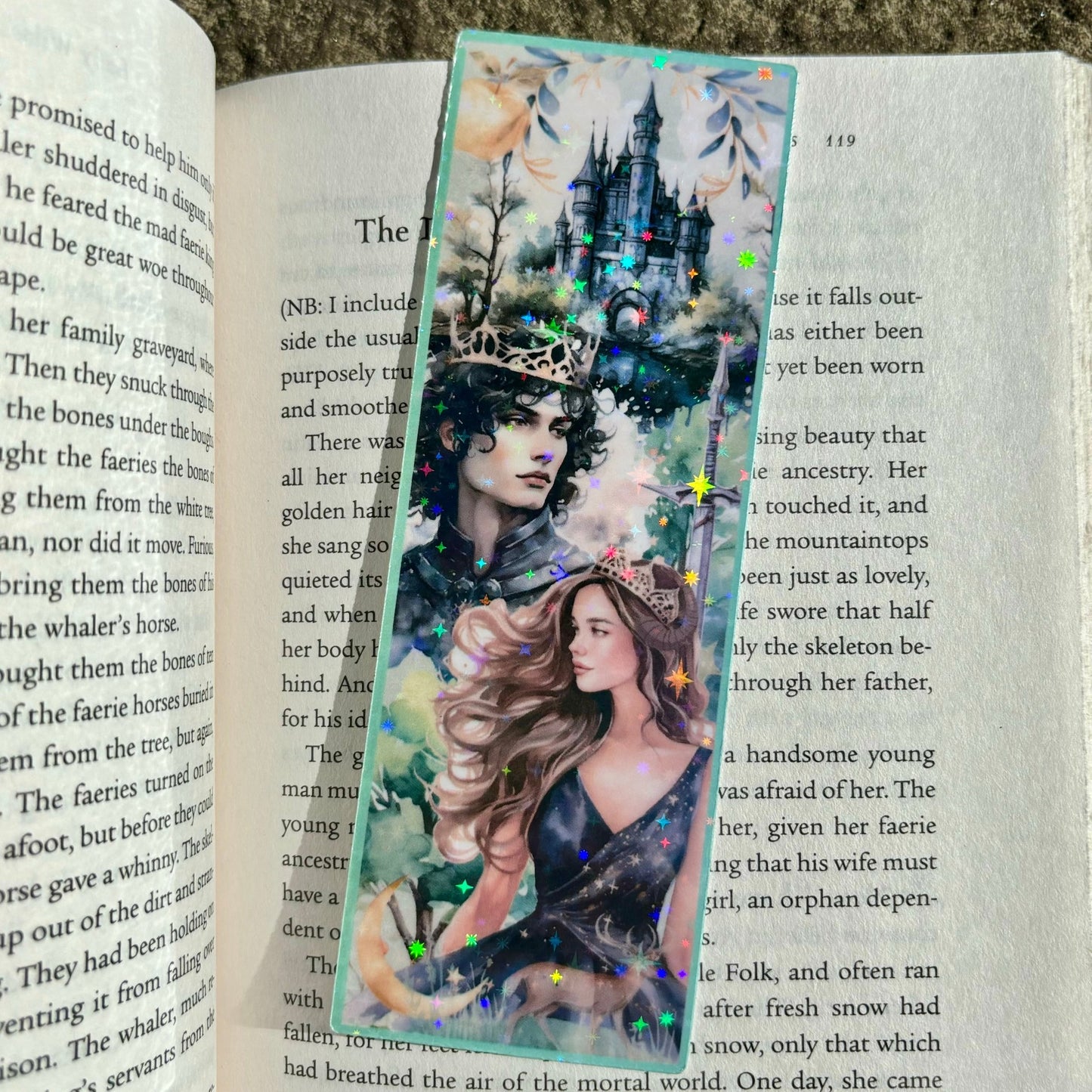 Cruel Prince Watercolor Laminated Sparkle Bookmark - Awfullynerdy.co