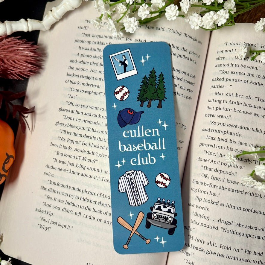 Cullen Baseball Club Dual - Sided Cardstock Bookmark - Awfullynerdy.co