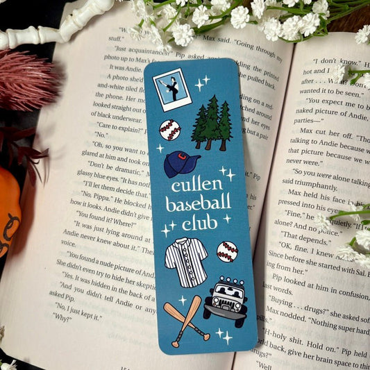 Cullen Baseball Club Dual - Sided Cardstock Bookmark - Awfullynerdy.co