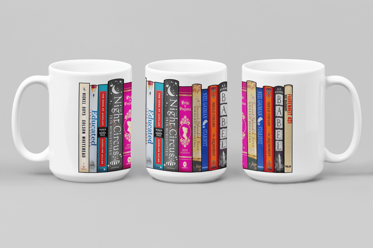 Custom Book Spine Mug - Customize with up to 15 Books - Awfullynerdy.co