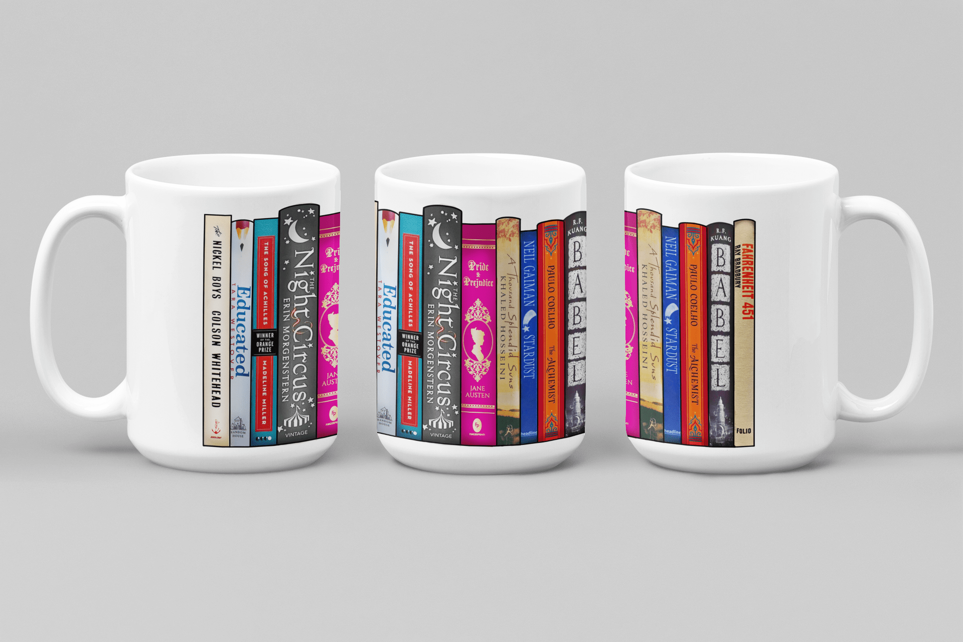 Custom Book Spine Mug - Customize with up to 15 Books - Awfullynerdy.co