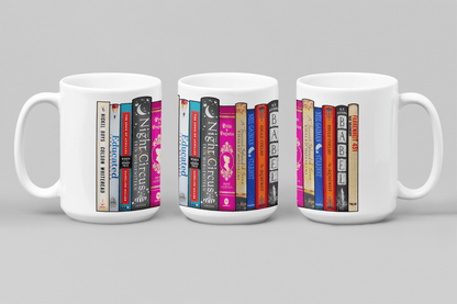 Custom Book Spine Mug - Customize with up to 15 Books - Awfullynerdy.co