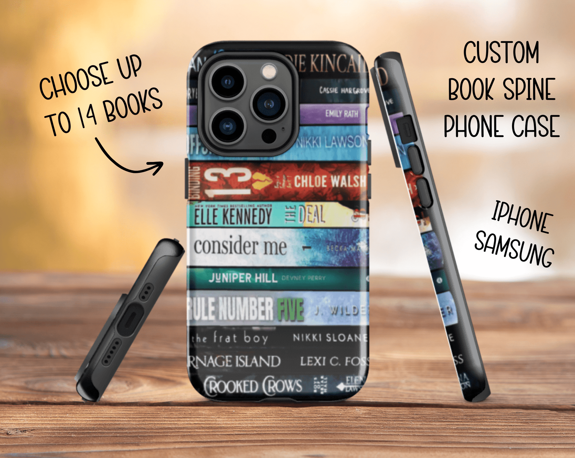 Custom Book Spine Phone Case, Literary Phone Cover, Custom Book Lover Gift, Tough Phone Case, Personalized Reader Gift, Bookish Phone Case - Awfullynerdy.co