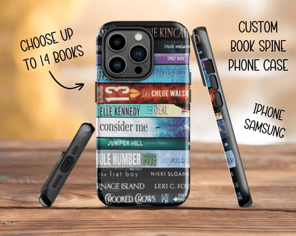 Custom Book Spine Phone Case, Literary Phone Cover, Custom Book Lover Gift, Tough Phone Case, Personalized Reader Gift, Bookish Phone Case - Awfullynerdy.co