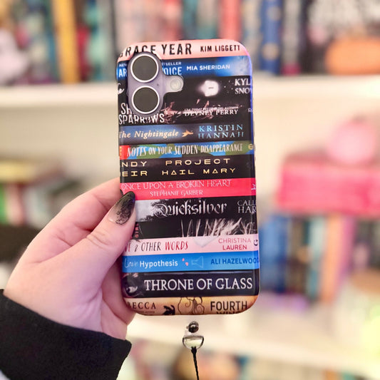 Custom MAGSAFE 14 Book Spine Phone Case | Personalized Book Titles | Book Lover Gift | Literary Aesthetic Phone Cover - Awfullynerdy.co