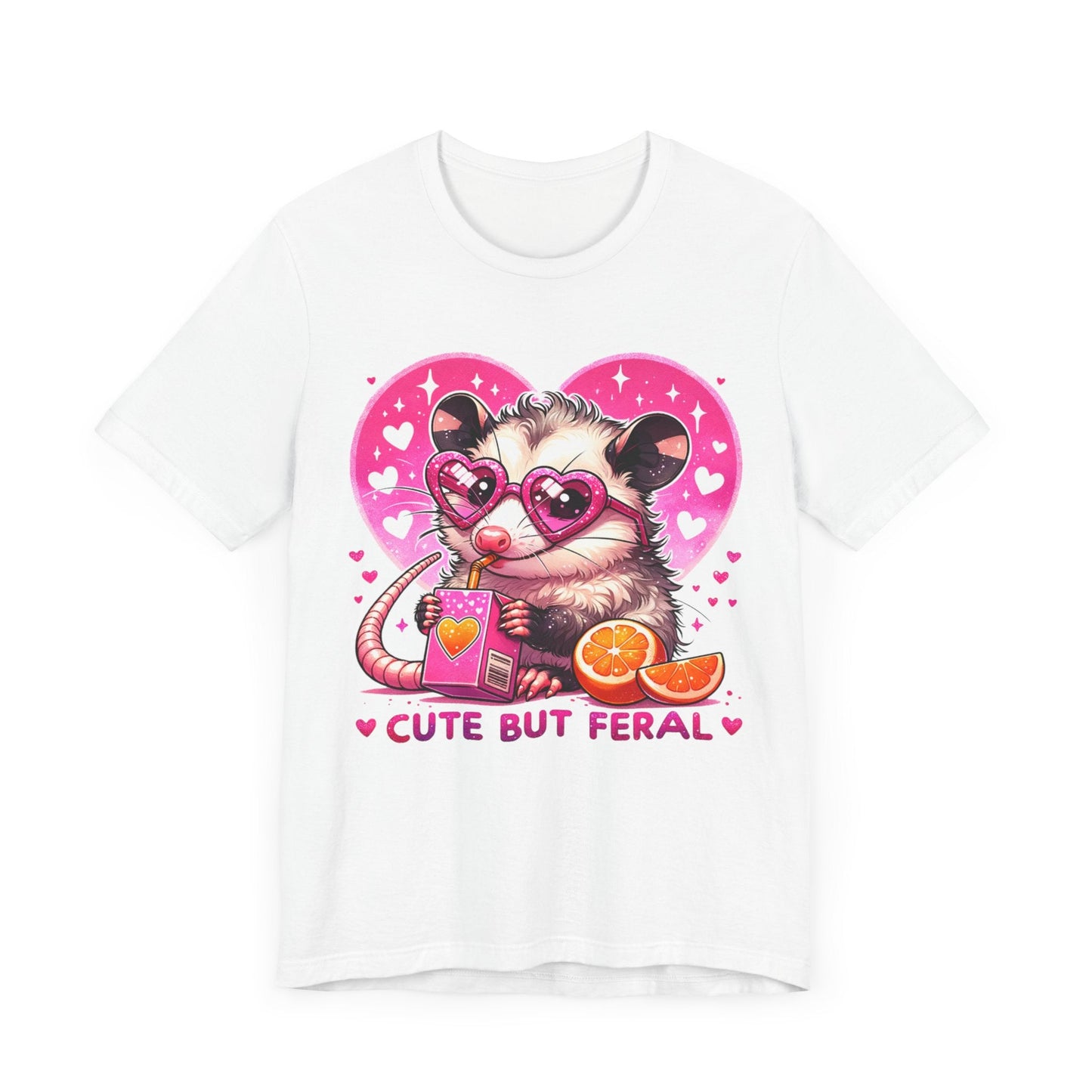 Cute but Feral Opossum Jersey Short Sleeve Tee - Awfullynerdy.co