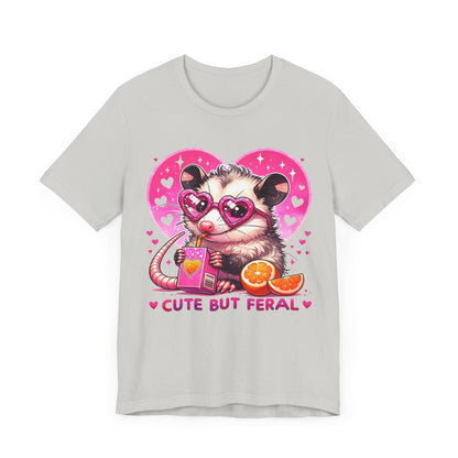 Cute but Feral Opossum Jersey Short Sleeve Tee - Awfullynerdy.co