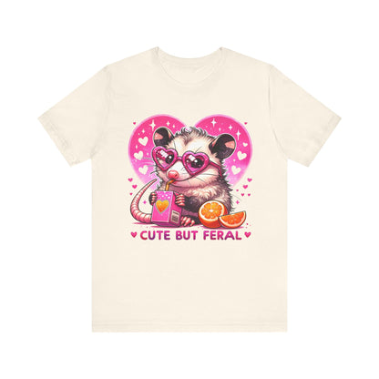 Cute but Feral Opossum Jersey Short Sleeve Tee - Awfullynerdy.co