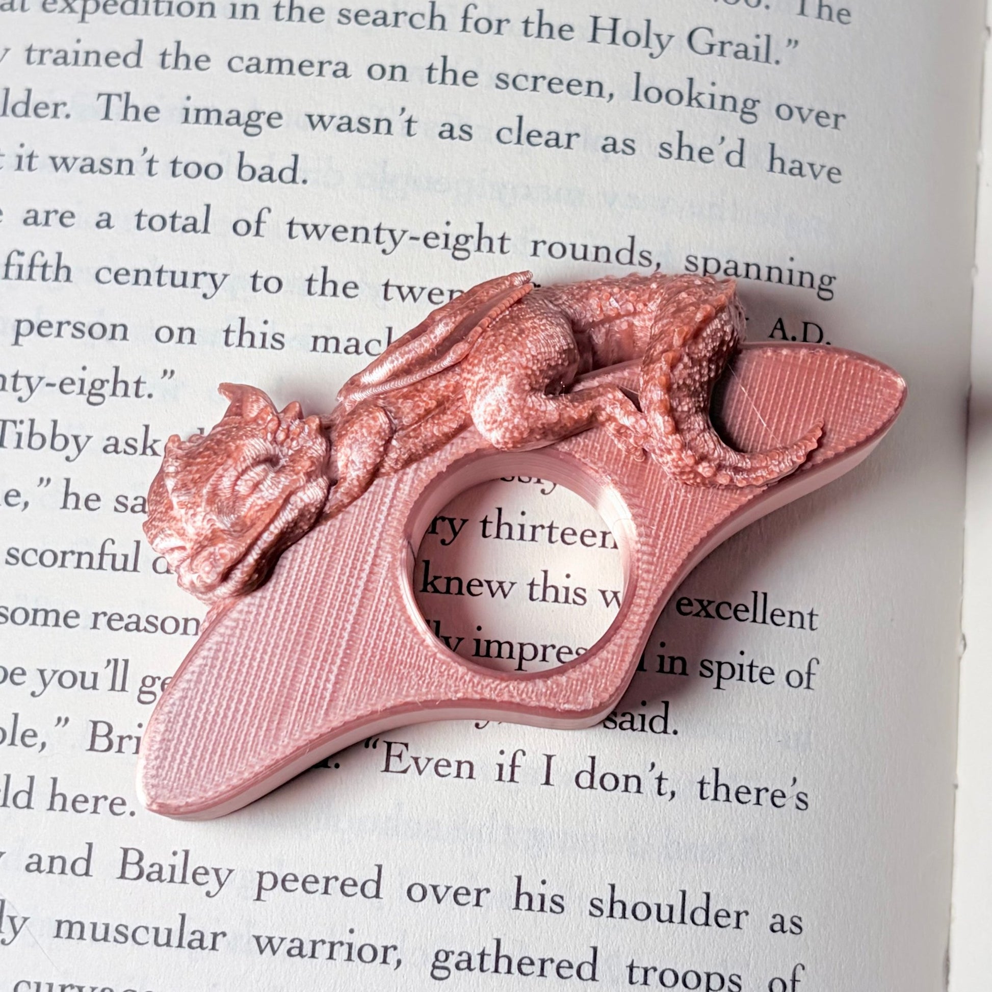 Cute Dragon 3d Printed Thumb Book Holder - Awfullynerdy.co