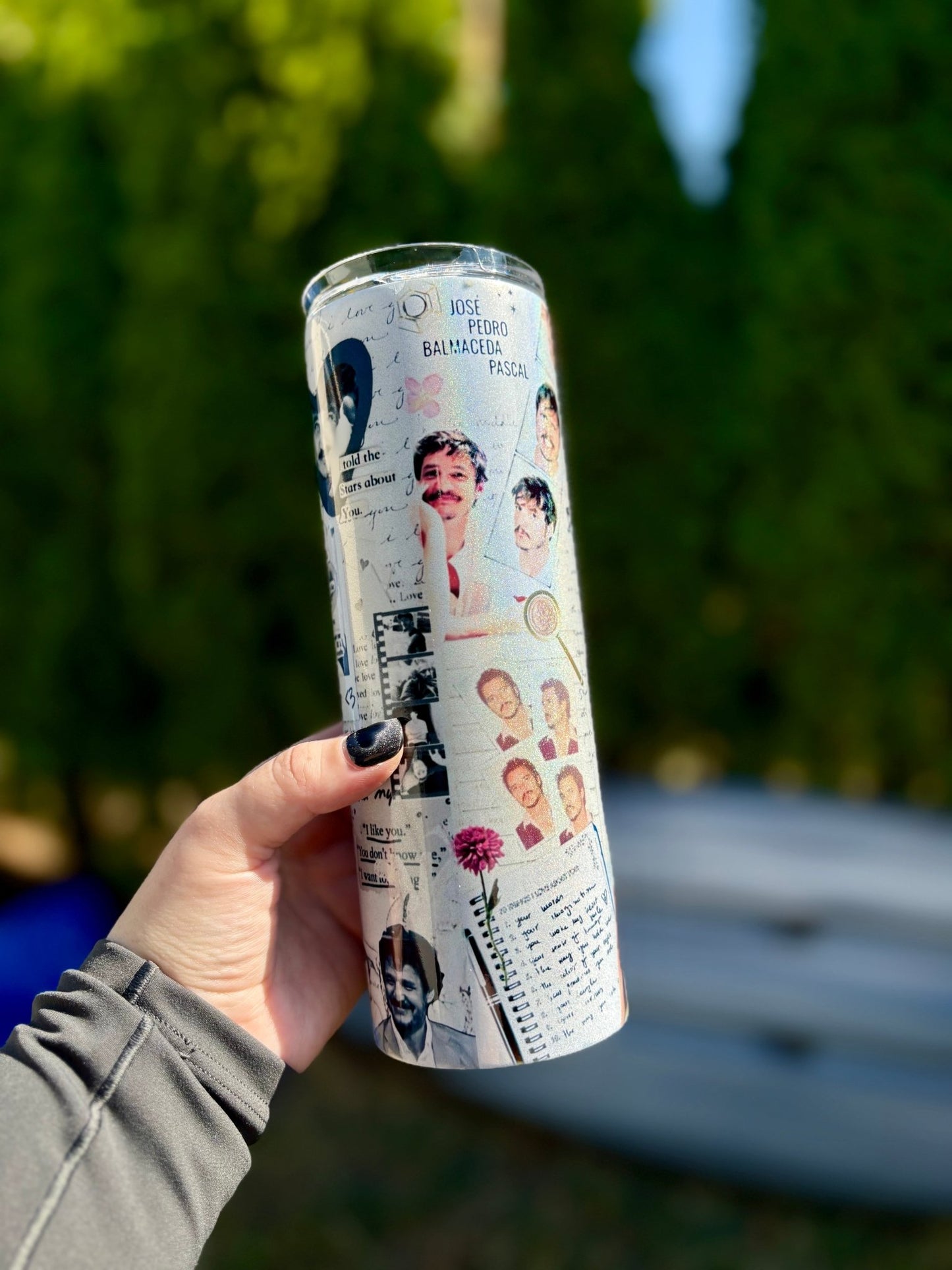 ✨ Daddy Pedro Pascal 20oz Shimmer Tumbler | Bookish & Fandom Drinkware | Handmade - Awfullynerdy.co