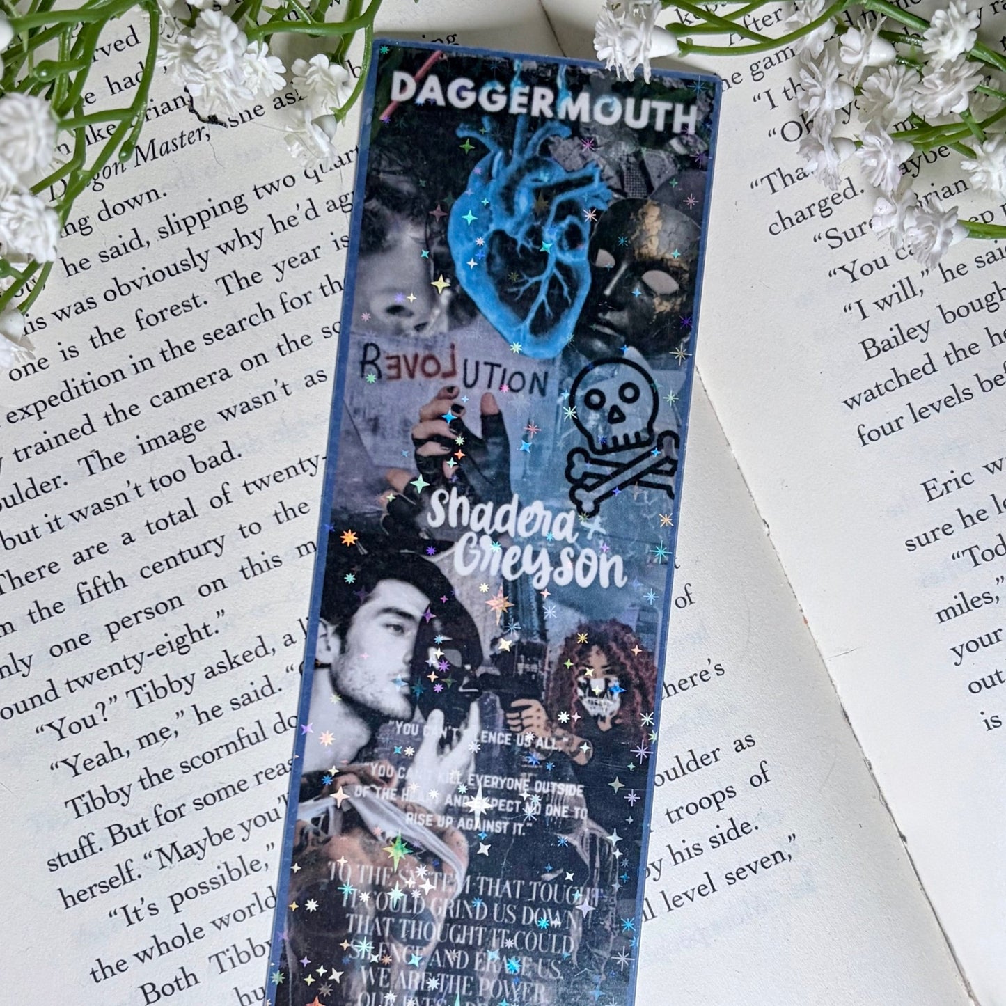 Daggermouth Inspired Dark Dystopian Romance Collage Bookmark - Awfullynerdy.co
