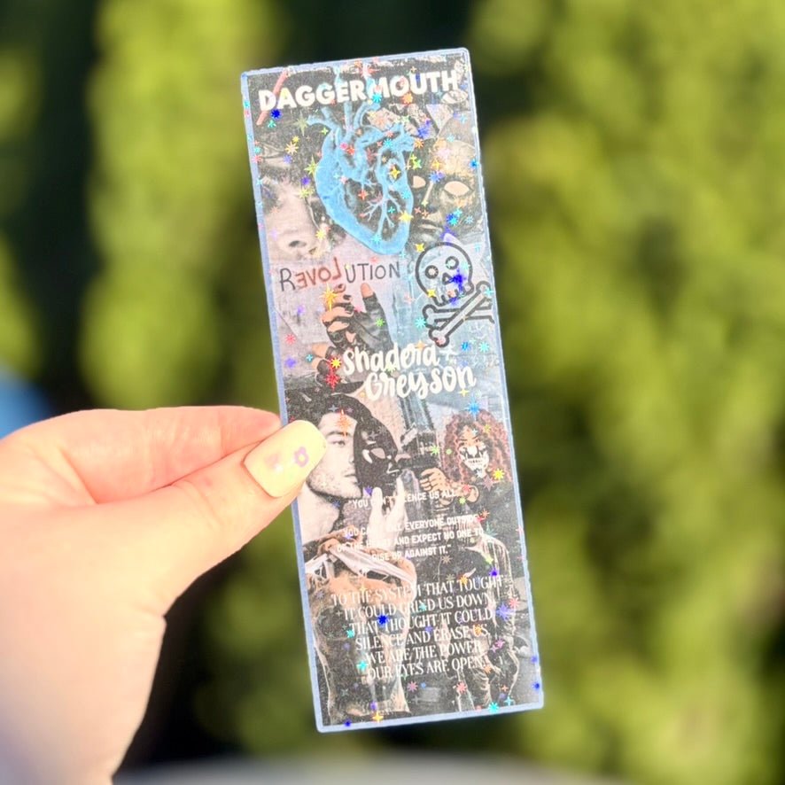 Daggermouth Inspired Dark Dystopian Romance Collage Bookmark - Awfullynerdy.co