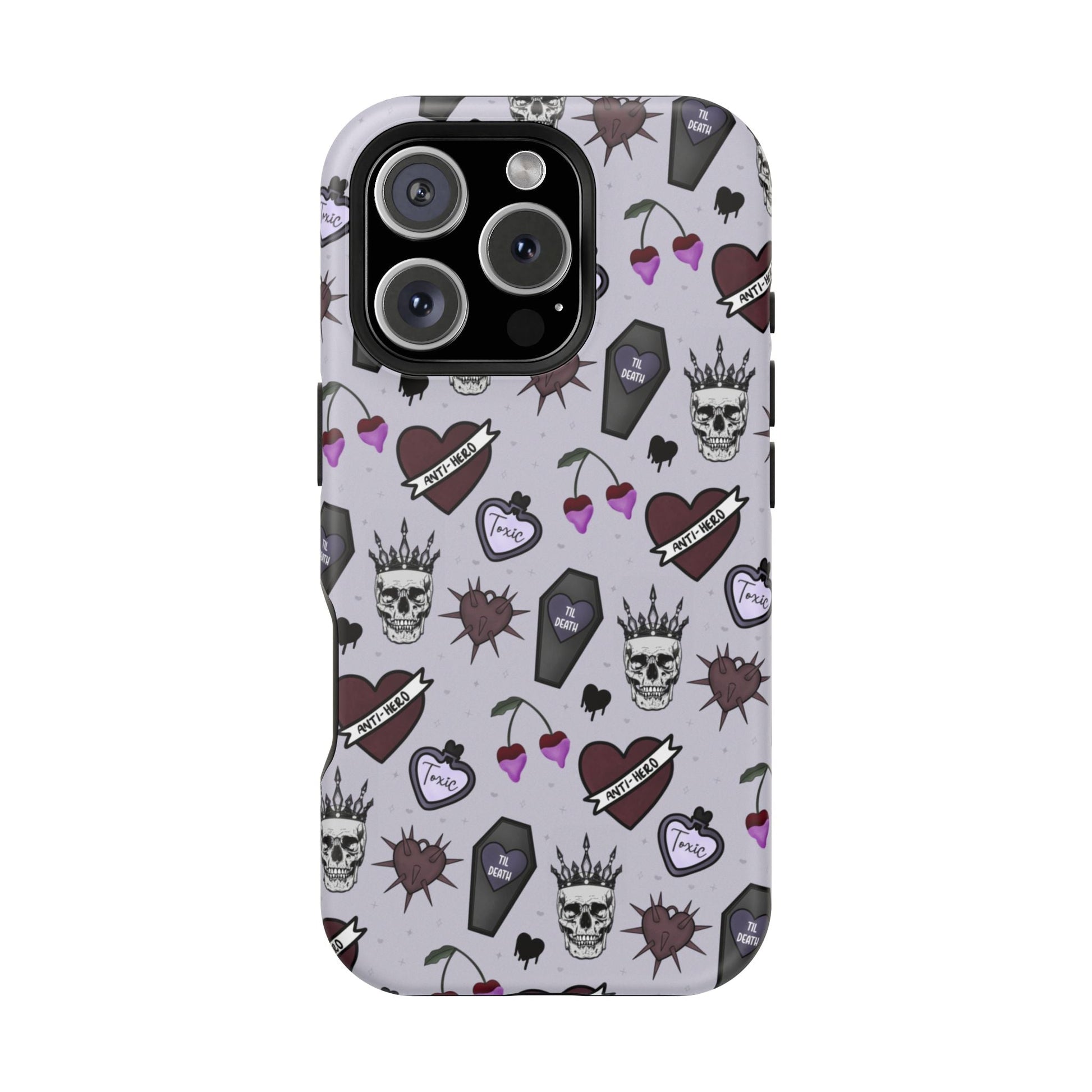 Dark Romance Edgy Skull Phone Cases | Magnetic Tough Cases for Teens & Adults - Awfullynerdy.co