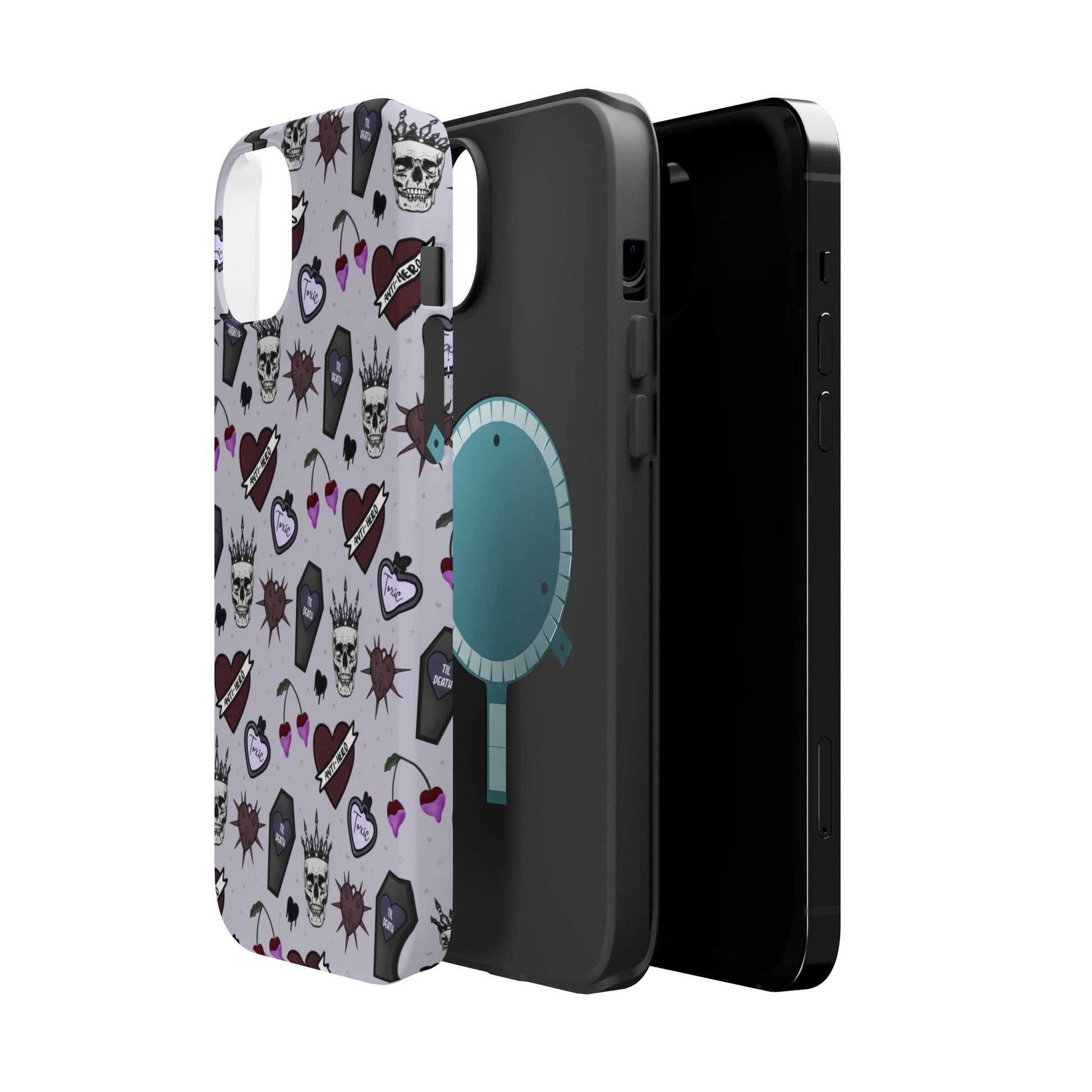 Dark Romance Edgy Skull Phone Cases | Magnetic Tough Cases for Teens & Adults - Awfullynerdy.co